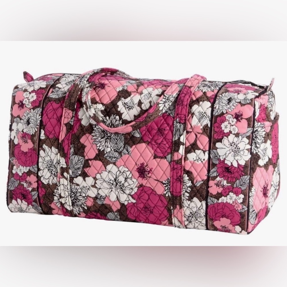 Vera Bradley Mocha Rouge Duffle Bag